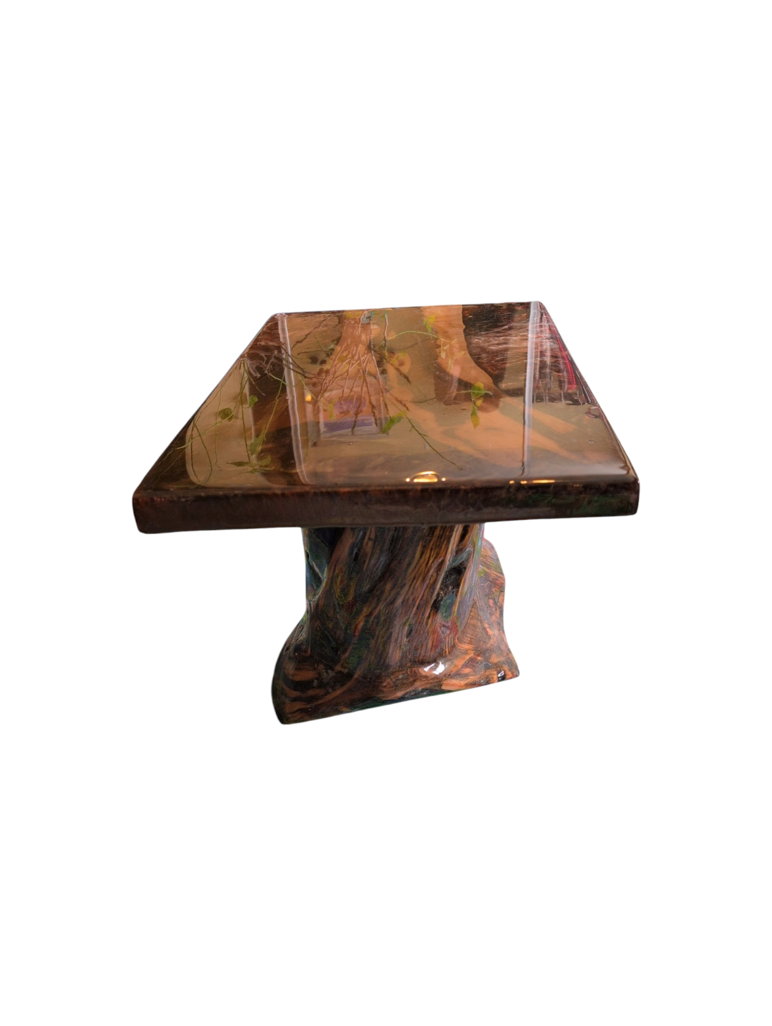 Sculptural Live-Edge Pedestal