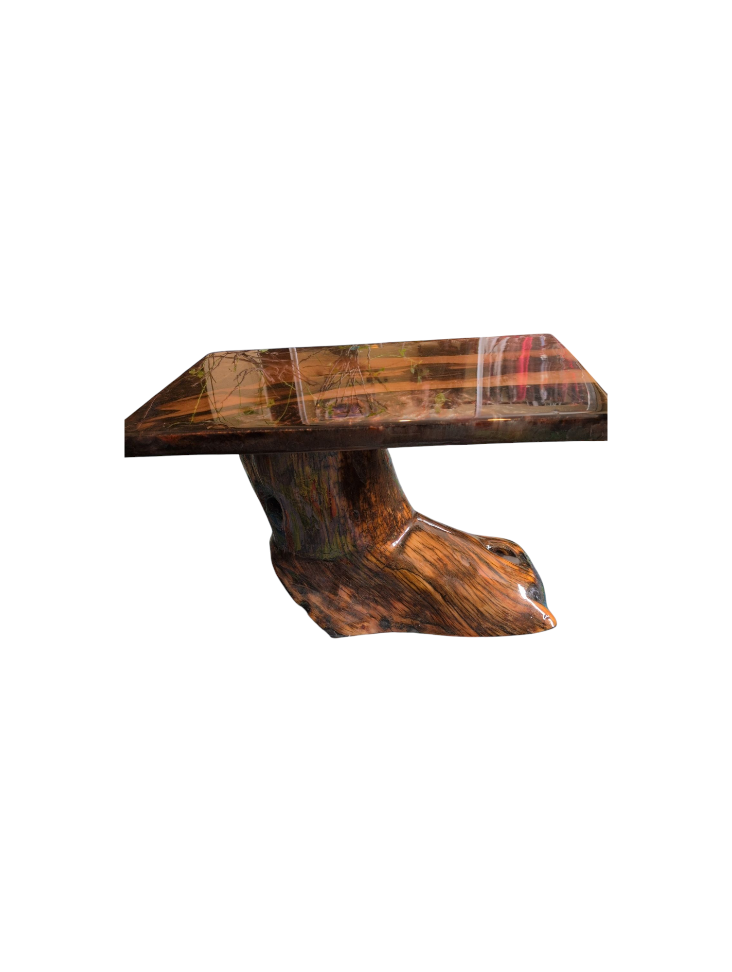 Sculptural Live-Edge Pedestal view 2