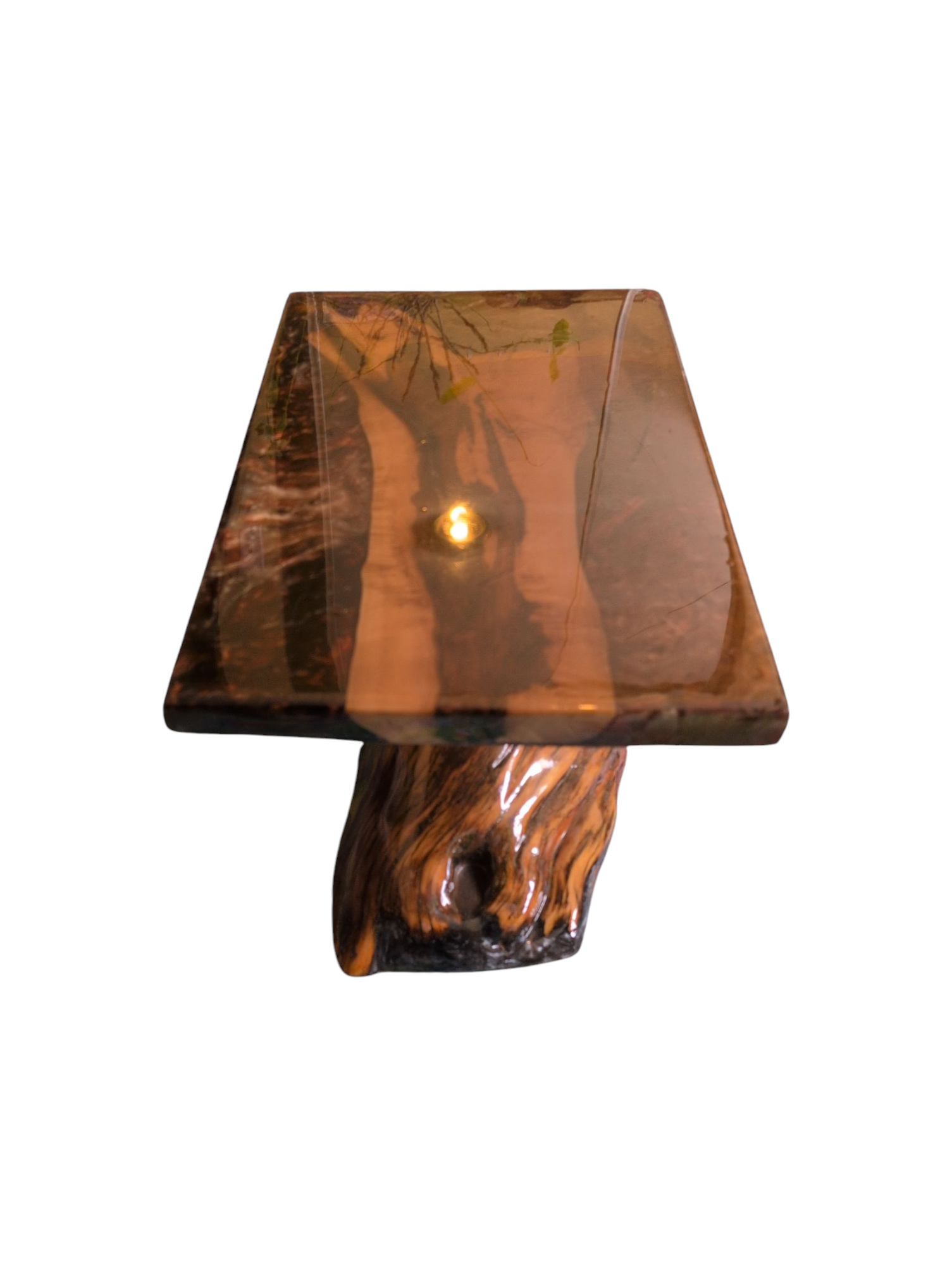 Sculptural Live-Edge Pedestal view 3