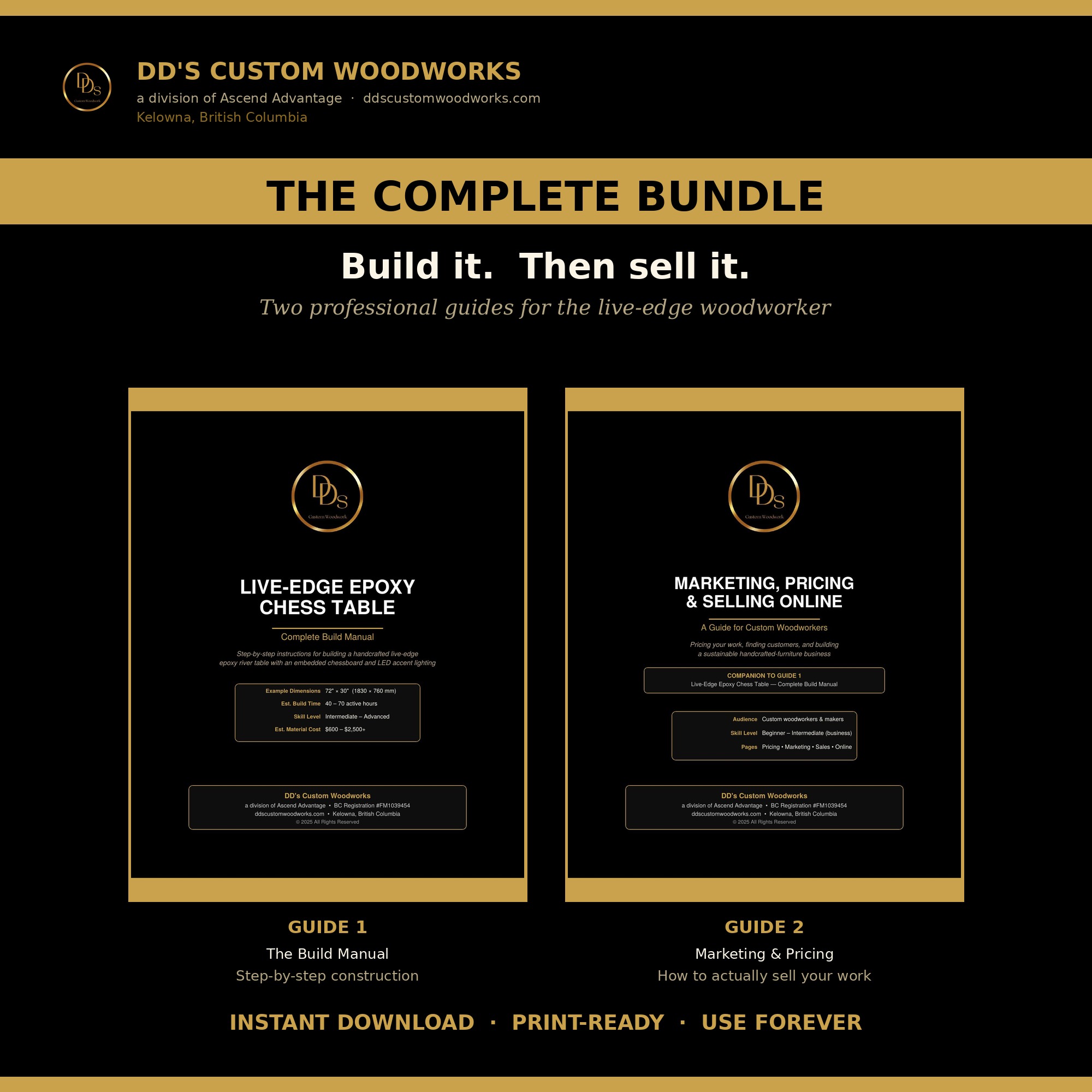 DD's Custom Woodworks Complete Maker Bundle - Two Professional Guides