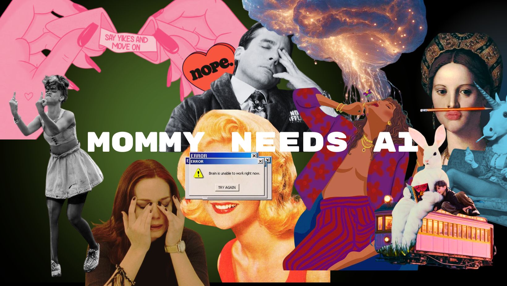 Mommy Needs AI - колаж хедър