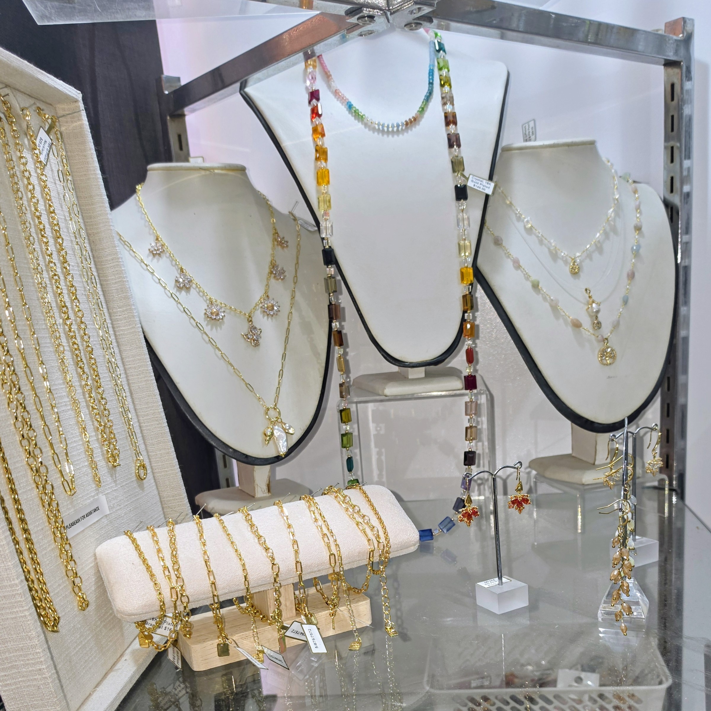 Custom jewellery display at Galaxy Beads