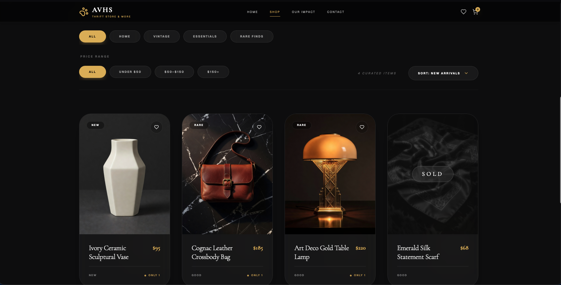 AVHS Shop Page