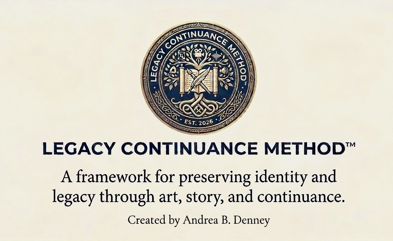 Legacy Continuance Method™ - press and credibility feature for Andrea B. Denney, Voice Preservation Artist
