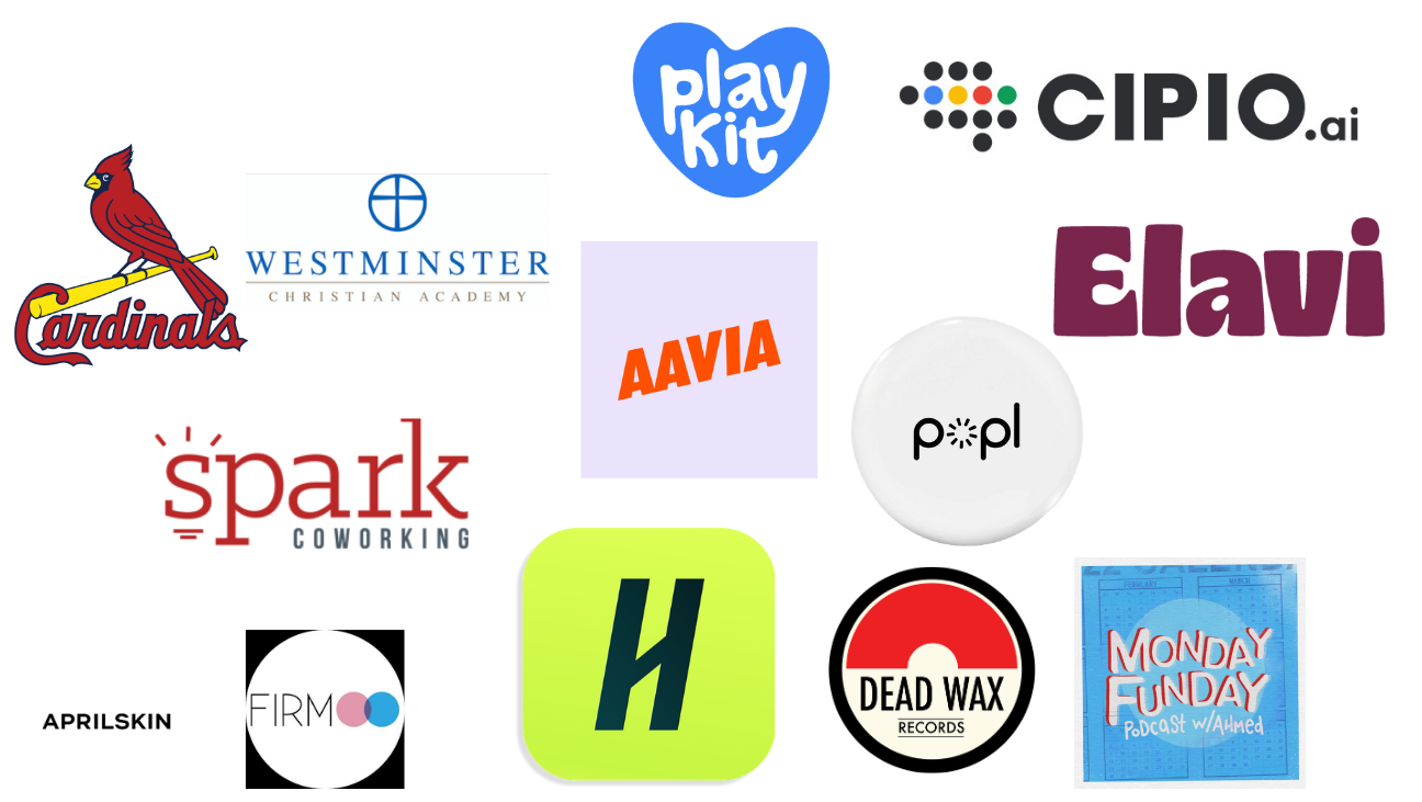 Client brand logos collage