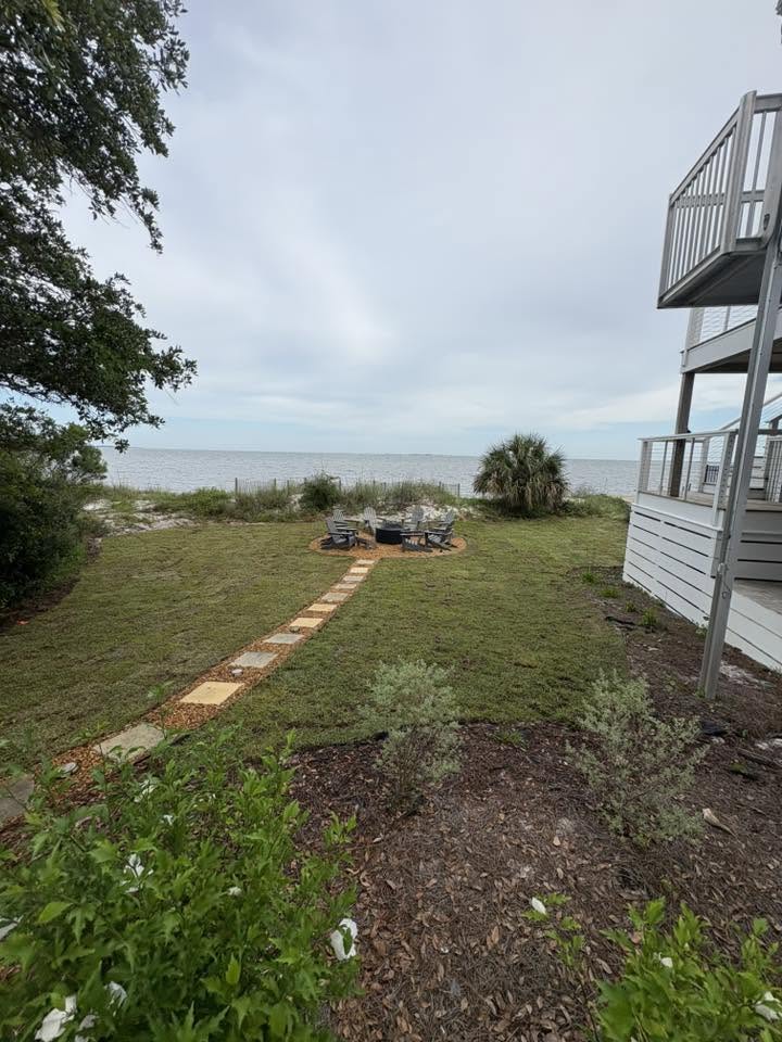 Waterfront Lawn & Firepit Path