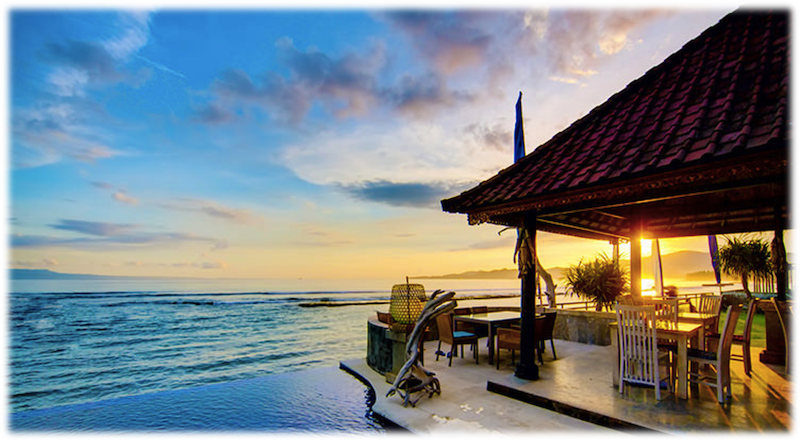 Serene beachside sunset view