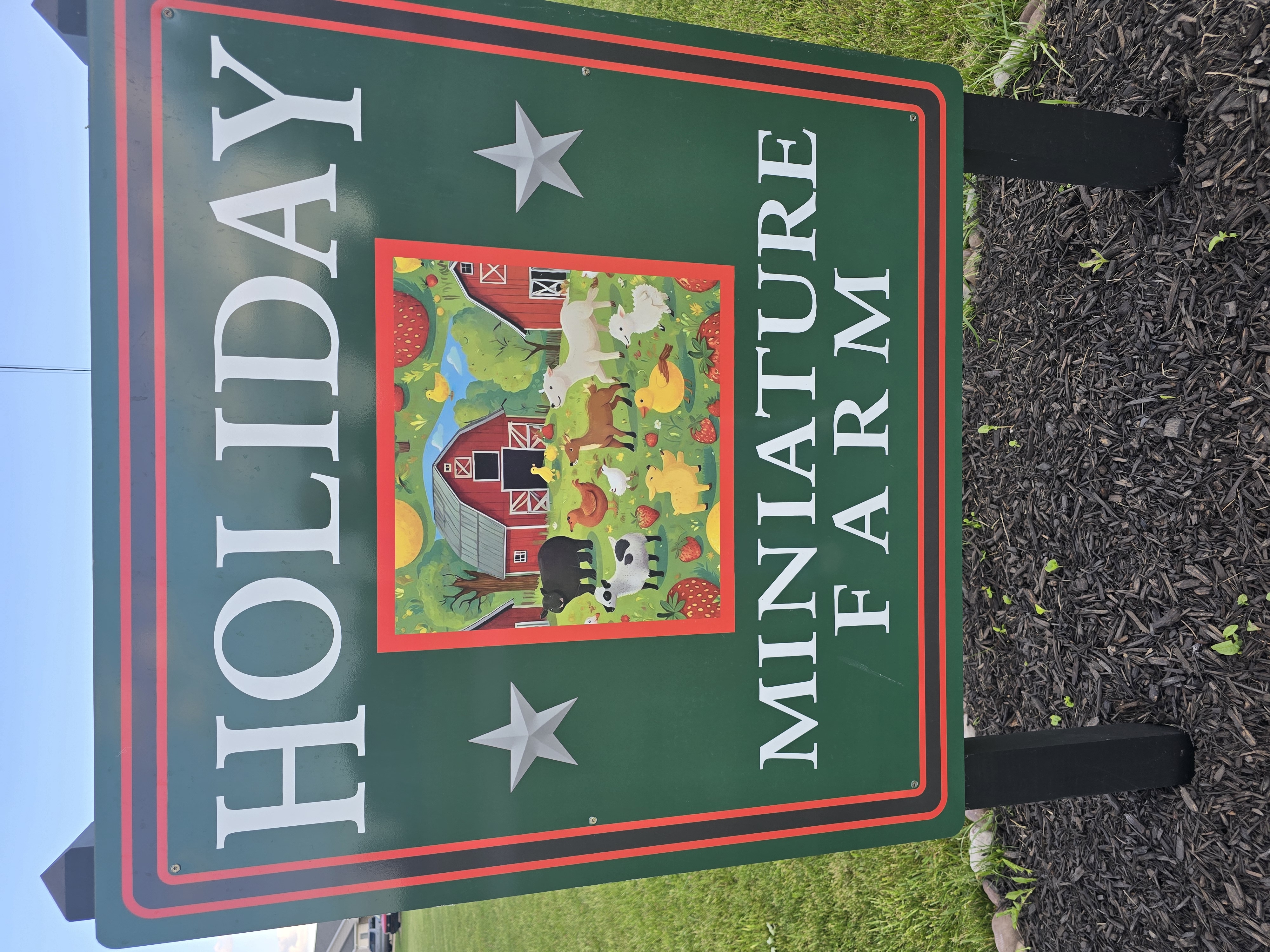 Holiday Miniature Farm entrance sign