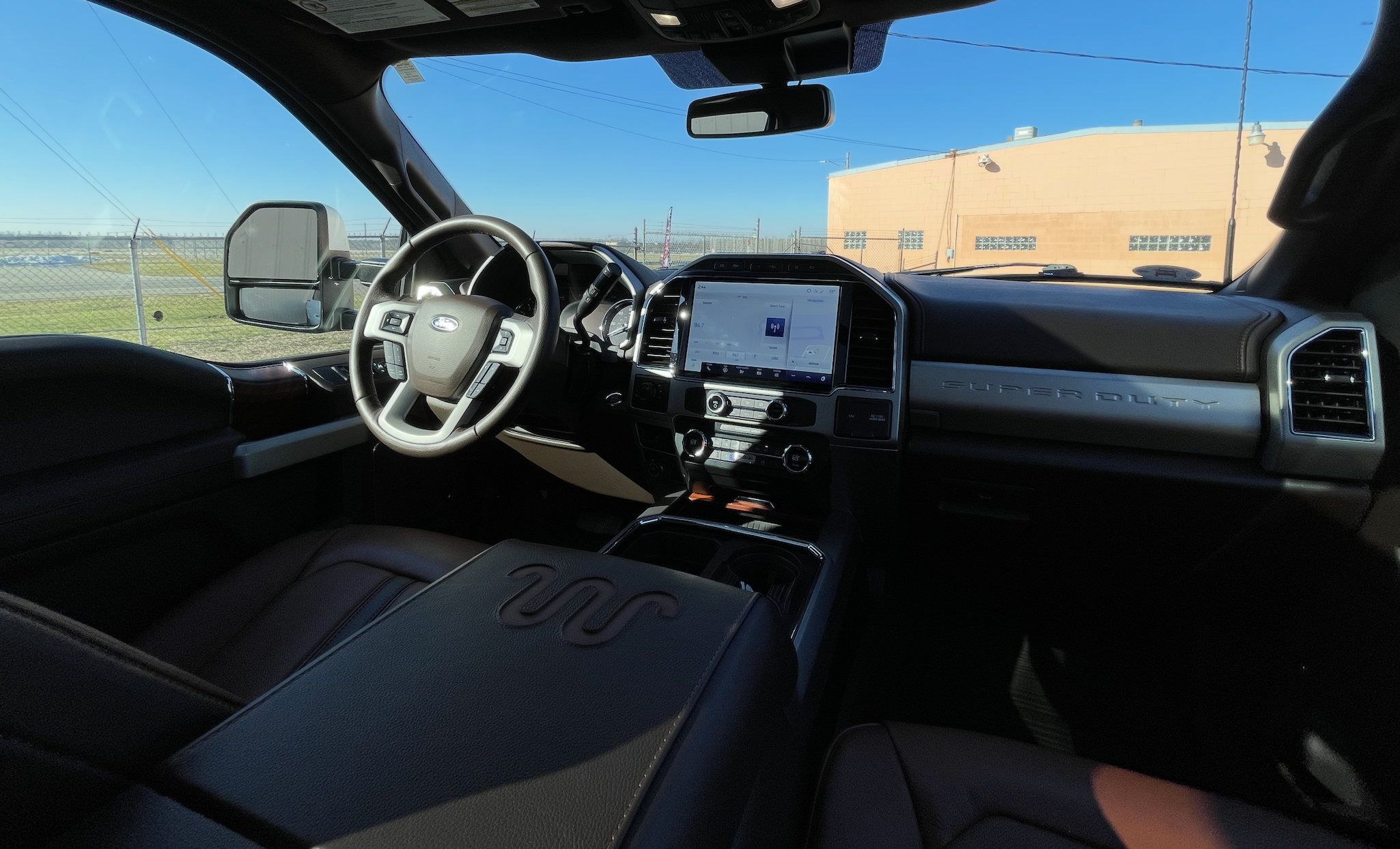 Ford Super Duty interior detailing - professional leather cleaning