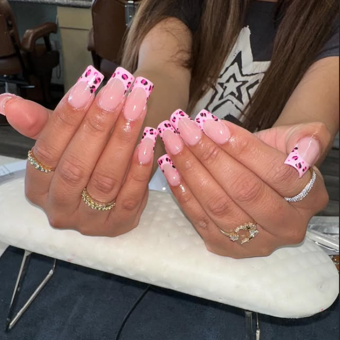 Pink Leopard Tips