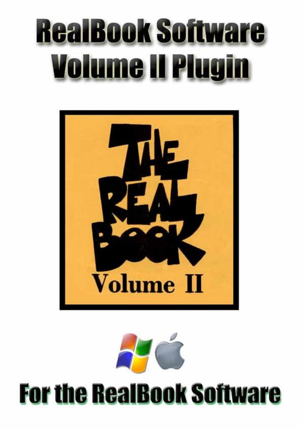 Real Book Software Volume 2 plugin cover showing classic jazz artwork