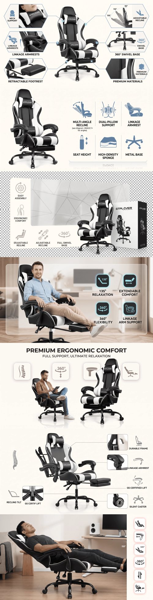 Premium A+ content example of gaming chair