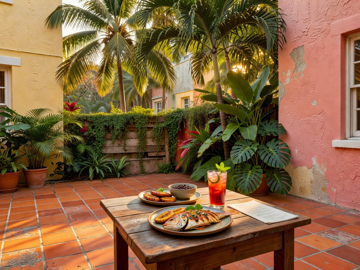 Outdoor coastal dining scene for local route discovery in Miami