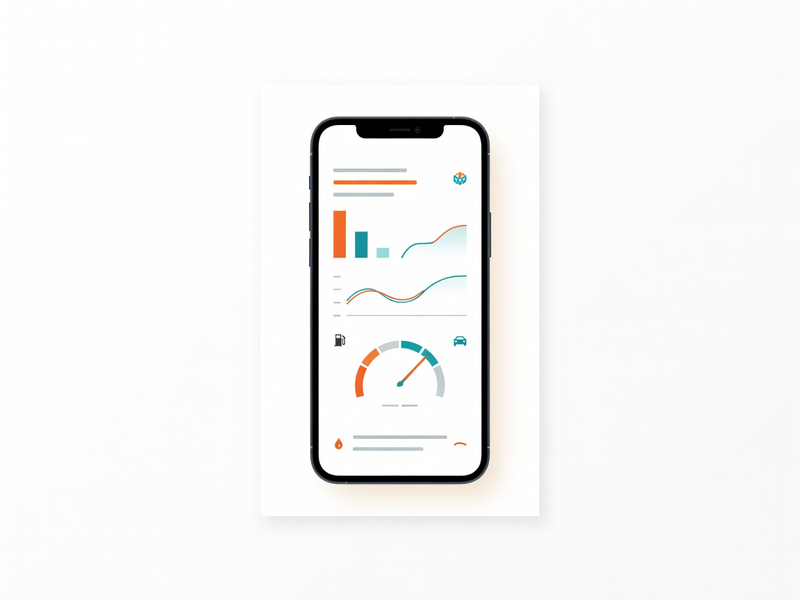 Driver reviewing earnings and mileage records