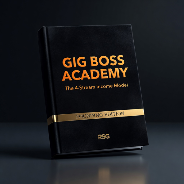 Gig Boss Academy book – Founding Edition matte black hardcover