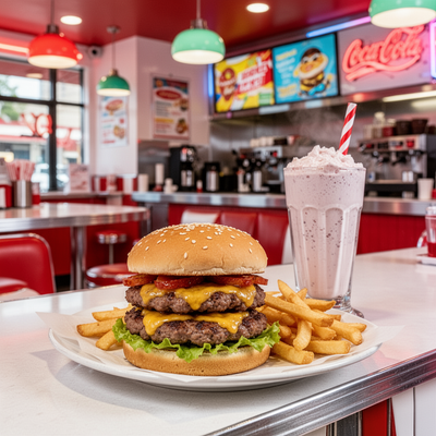 Smash burger from Lucky's
