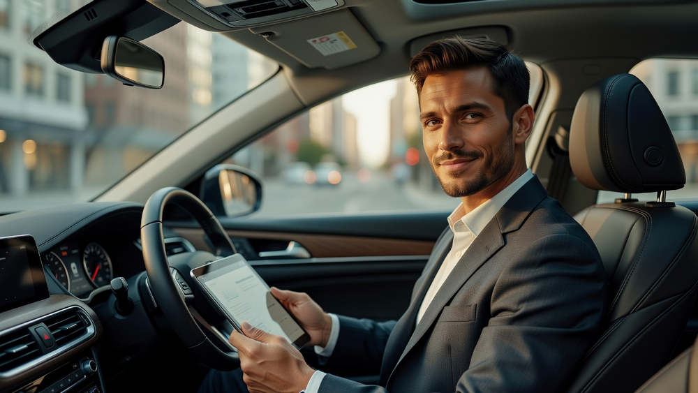 Driver reading free RSG guides to grow direct business