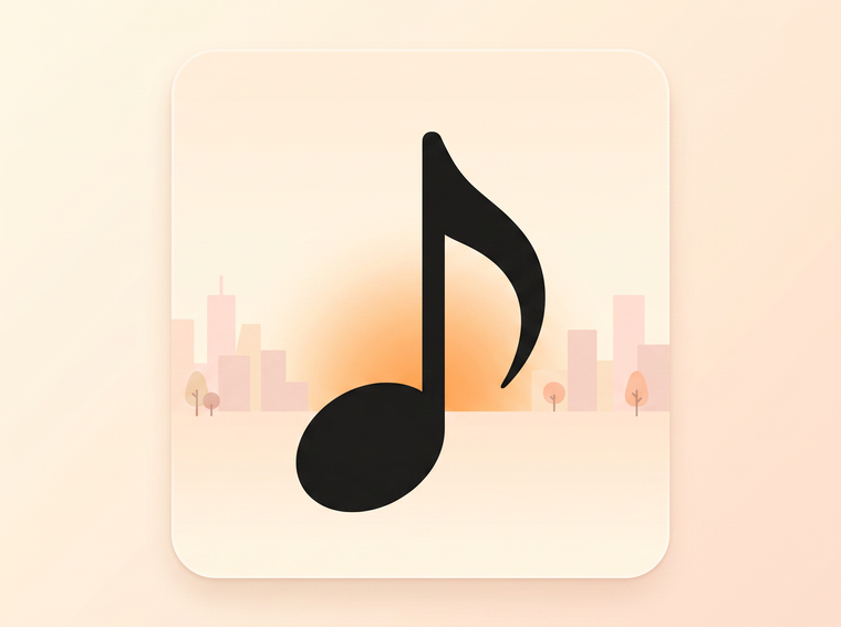 Black musical note artwork for the RideShareGuides theme song