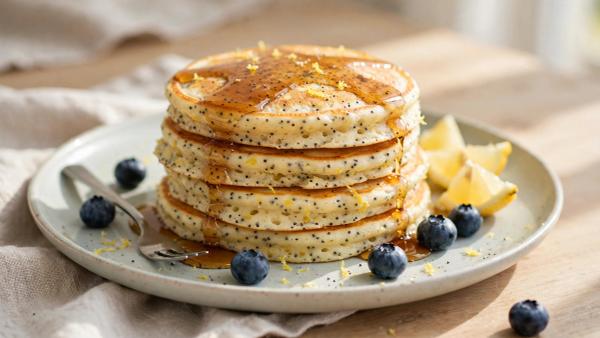 Lemon Poppy Seed Pancakes