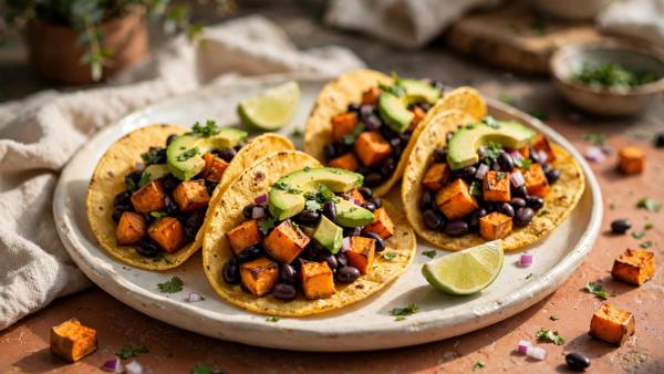 Sweet Potato & Black Bean Breakfast Tacos