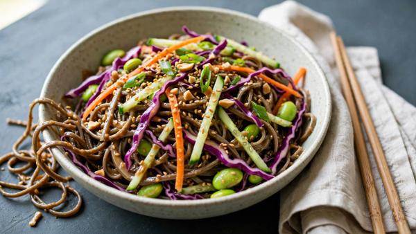 Sesame-Ginger Soba & Edamame Salad