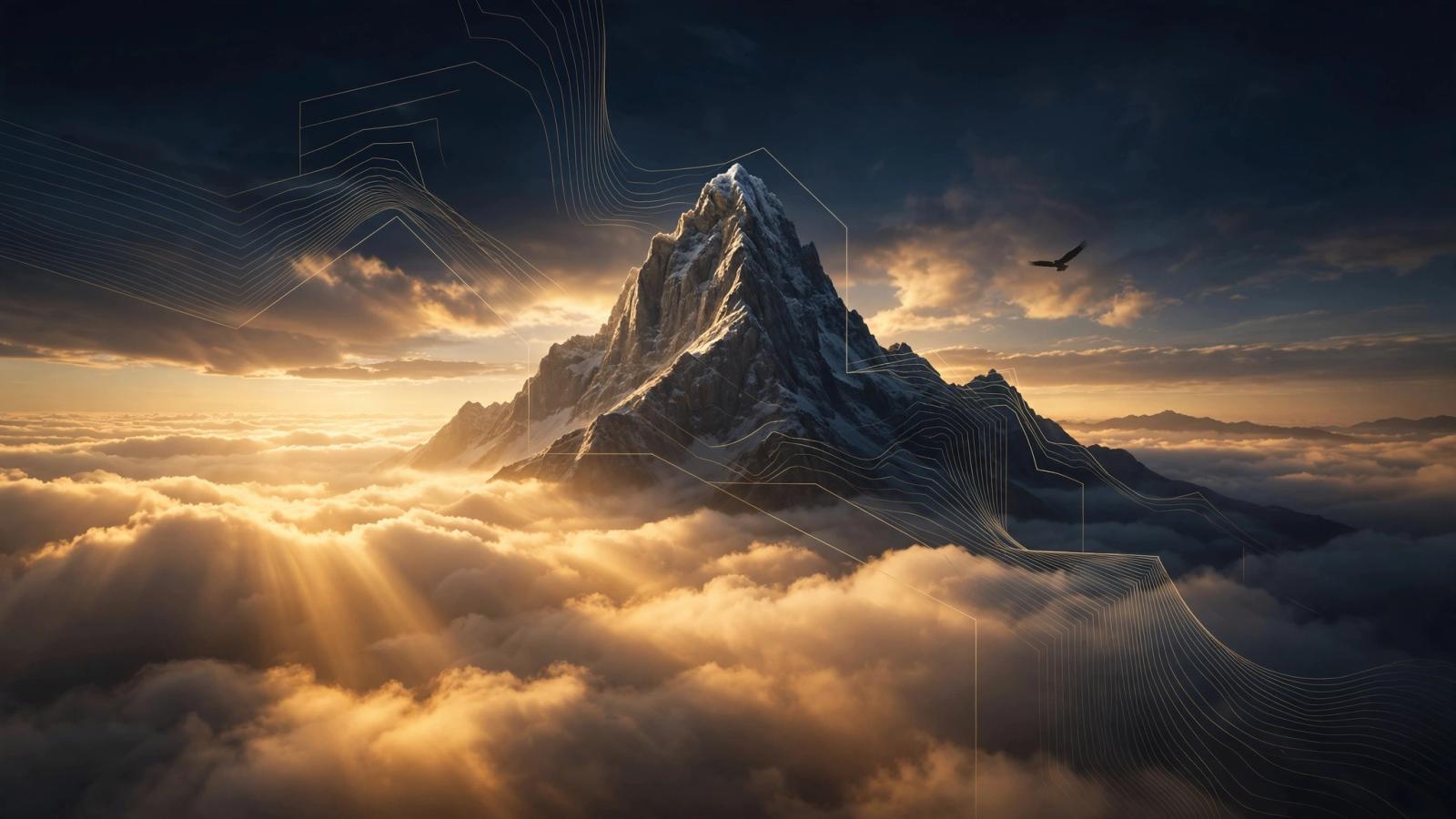 Mountain elevation symbolizing creator growth