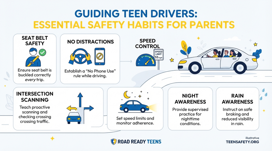 San Diego driving instructor coaching a teen on safe driving habits