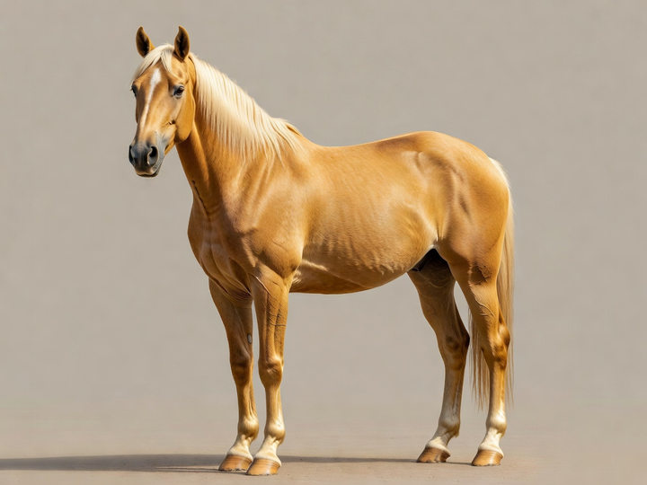 Example horse showing a Palomino coat, visual appearance only