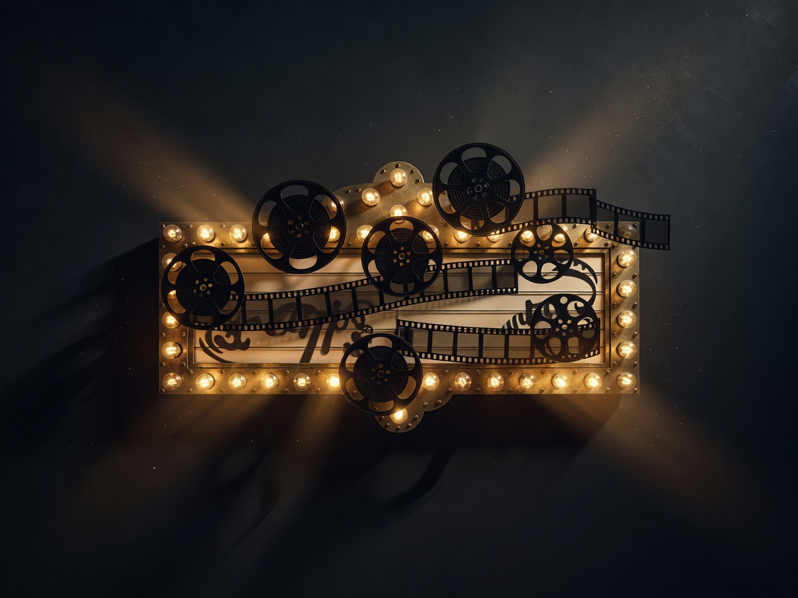 Vintage cinema marquee lights