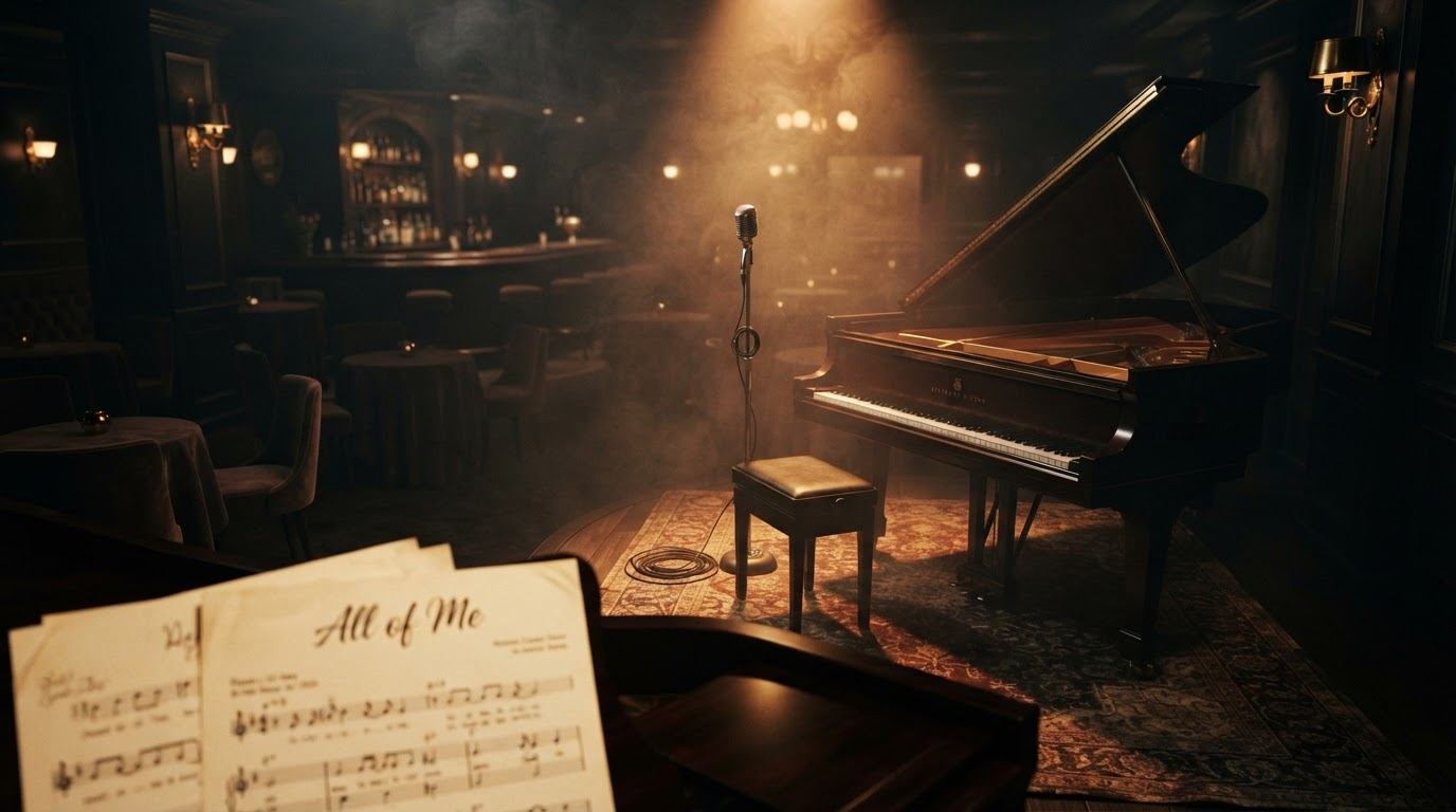 All Of Me jazz club piano and sheet music