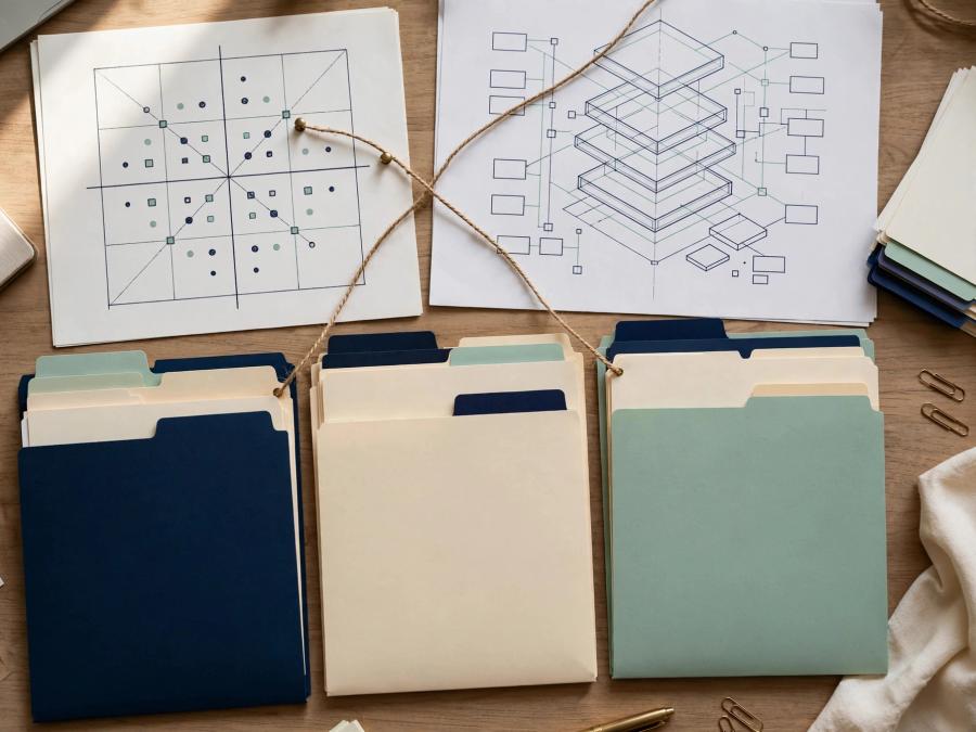 Organized reporting evidence folders, materiality matrix, activity model, and linked documentation representing ESG reporting readiness