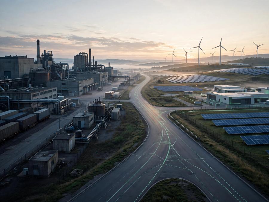 Renewable energy landscape and planning notes illustrating a practical transition roadmap
