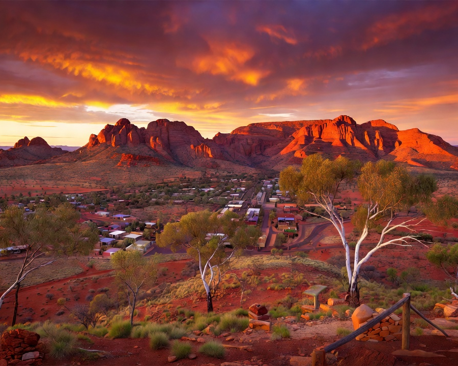Alice Springs Anzac Hill to West MacDonnells at sunset
