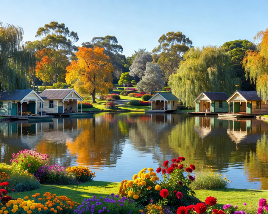 Ballarat Lake Wendouree & Botanical Gardens color