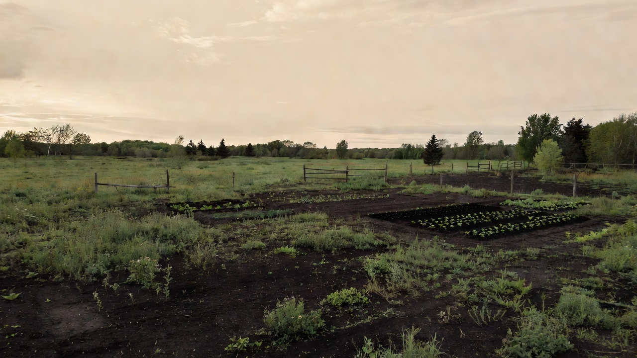 Vacant rural land being prepared for regenerative agriculture