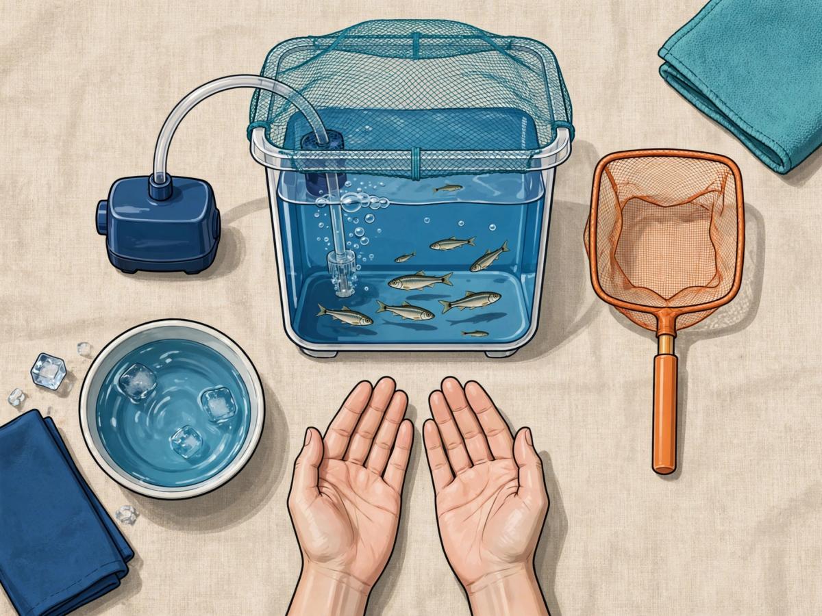 Live Bait and Foraging: Handle and Store Bait Well