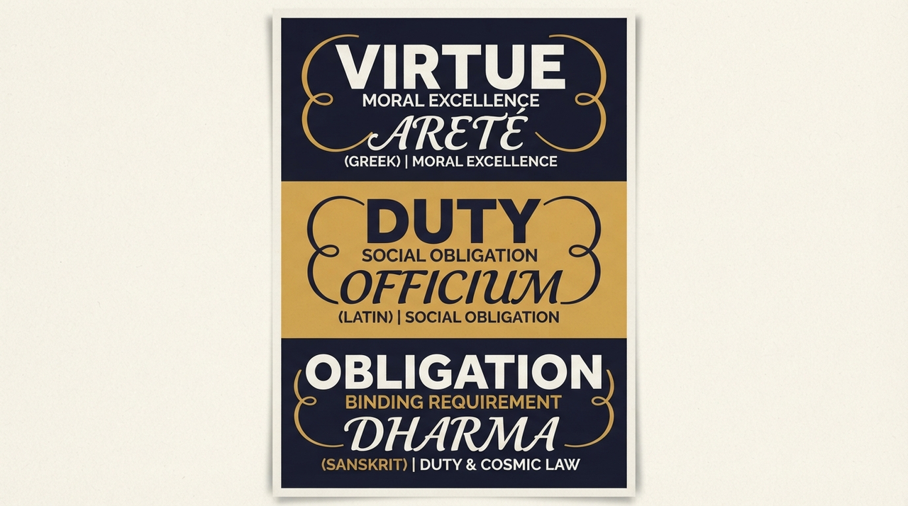 Virtue Ethics vs. Duty: Bounded Comparisons of Ancient Moral Traditions & Community Obligations