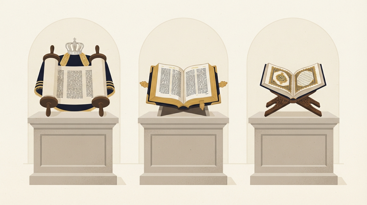 Sacred Forms Endure: Torah Scrolls, Christian Codices, Qur'an Mushafs and Community Traditions