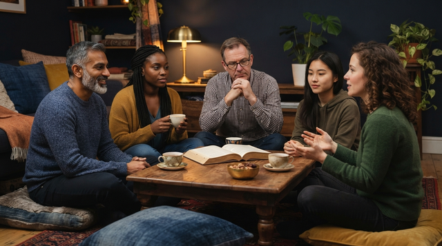 Study Circles Through History: Philosophical Schools, Sangha, and Aetheria Personal Growth Door