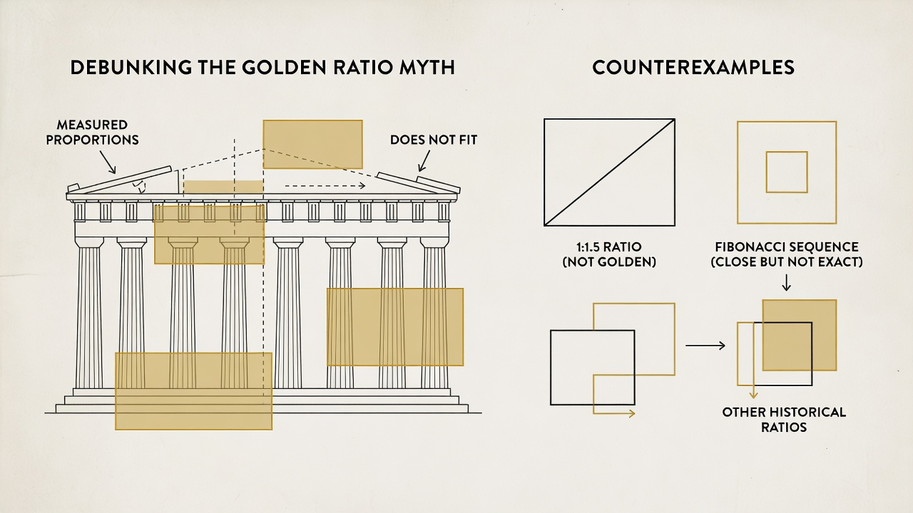 Golden Ratio Myth Busted: Debunking Fibonacci, Sacred Geometry, and Parthenon Claims