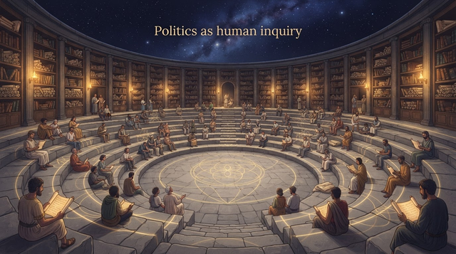 Entering the Politics Door: Power, Institutions, Governance, and Civic Participation in Aetheria's Cosmic Library