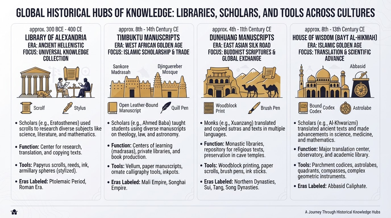 Ancient Libraries Unveiled: Teachers, Tools & Cross-Door Secrets of Eternal Learning Infrastructure