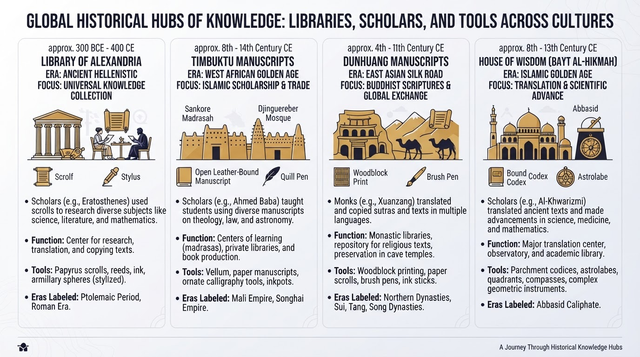 Ancient Libraries Unveiled: Teachers, Tools & Cross-Door Secrets of Eternal Learning Infrastructure