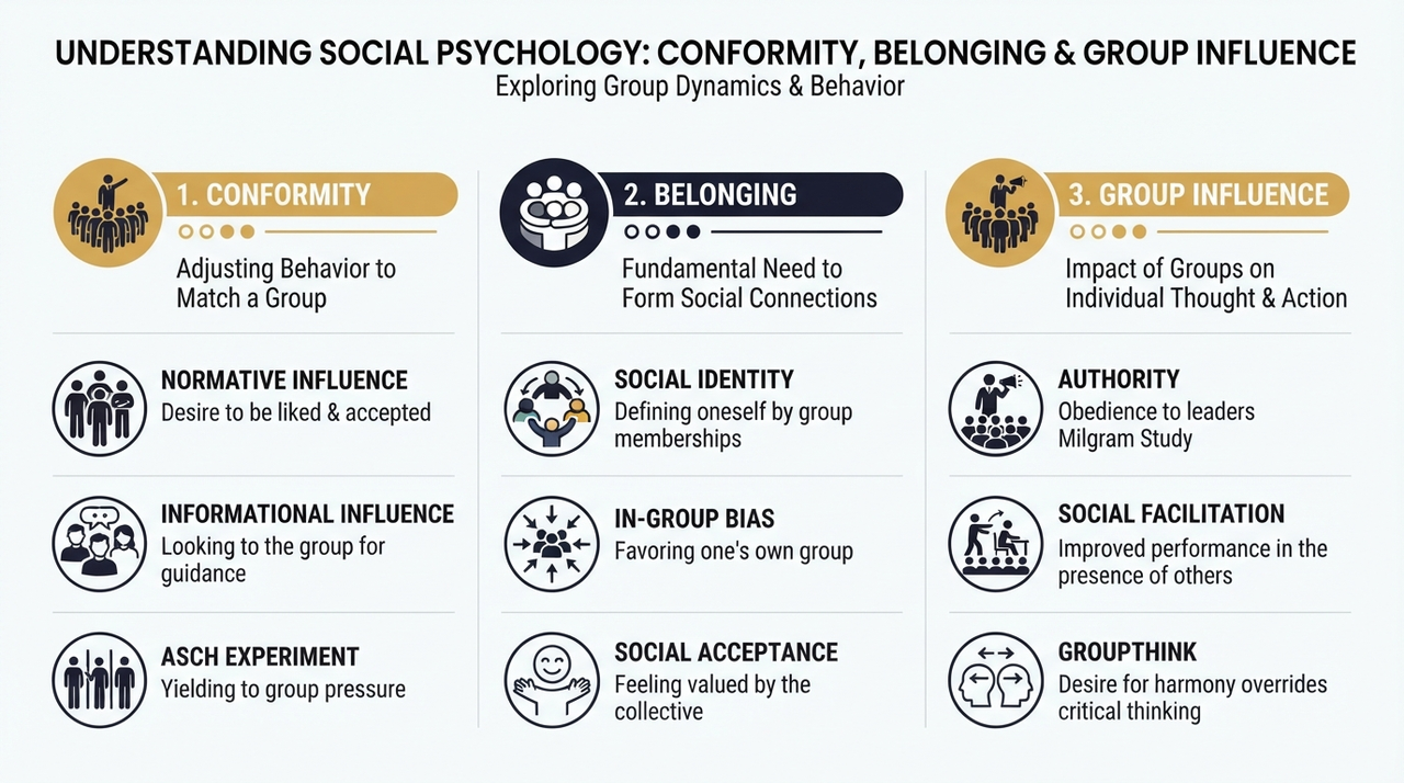 Unpacking Asch, Milgram, and Sherif: Conformity, Obedience, and Group Dynamics in Social Psychology