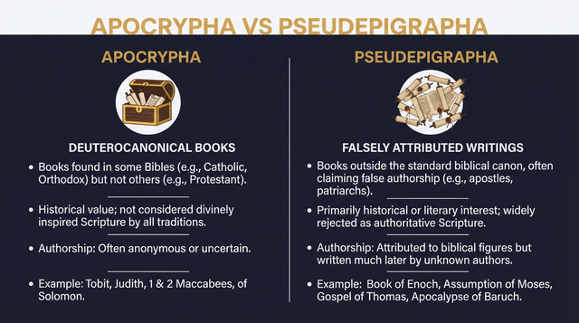 Apocrypha vs Pseudepigrapha: Key Differences, Deuterocanon Explained & Biblical Canon Terms Demystified