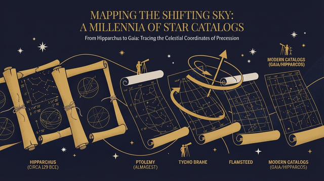 Star Catalogs & Precession: Hipparchus' Discovery, Ptolemy's Almagest, and Islamic Astronomy's Legacy