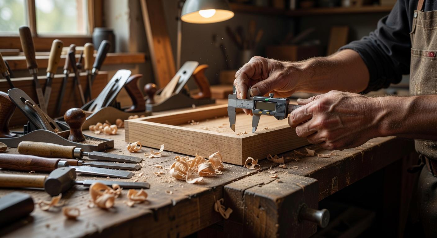 Workshop tools arranged for a project