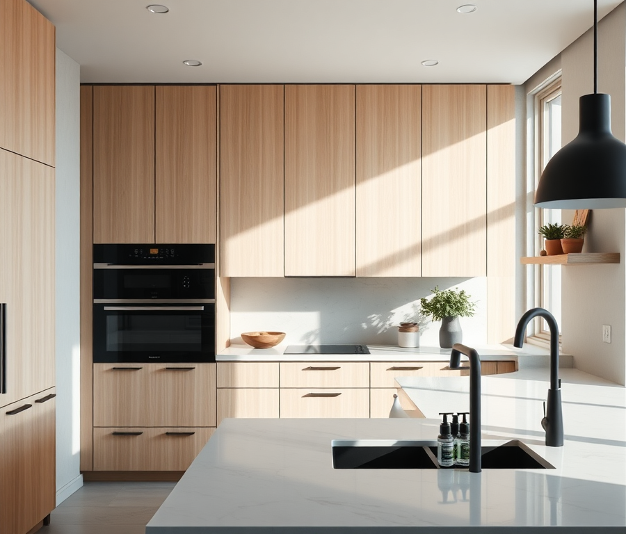 Minimalist architectural kitchen space