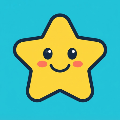Smiling yellow Nina’s Game star character ready to play