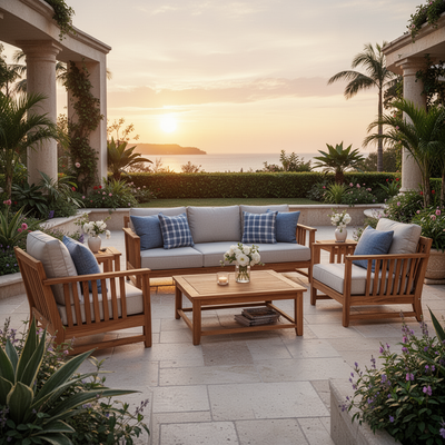 Rove Concepts Patio Sofa Set - Teak
